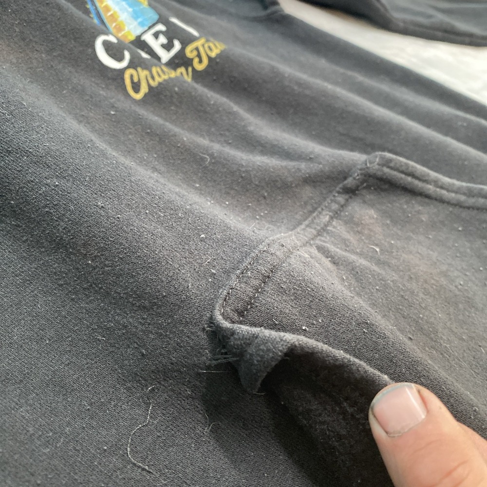 Salty Crew Chasing Tail Hoodie Men Medium Black Fishing Graphic Sweatshirt - Picture 8 of 11